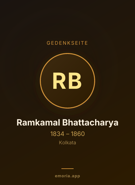 Gedenkportrait von Ramkamal Bhattacharya