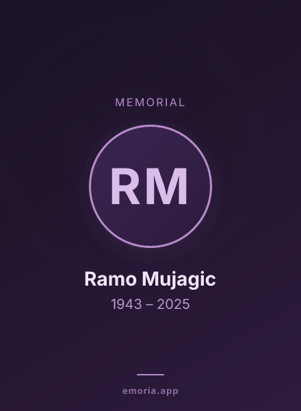 Memorial portrait of Ramo Mujagic