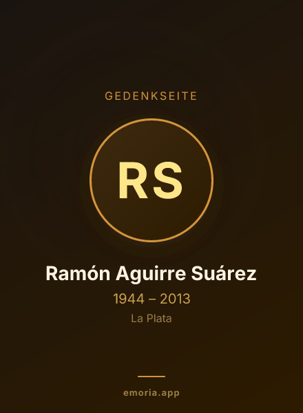 Gedenkportrait von Ramón Aguirre Suárez