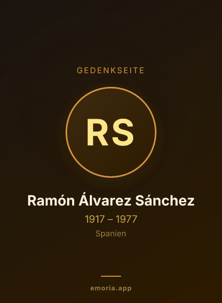 Gedenkportrait von Ramón Álvarez Sánchez