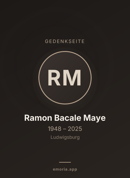 Gedenkportrait von Ramon Bacale Maye