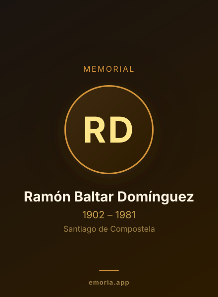 Memorial portrait of Ramón Baltar Domínguez