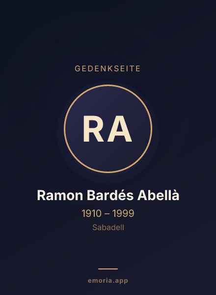 Gedenkportrait von Ramon Bardés Abellà