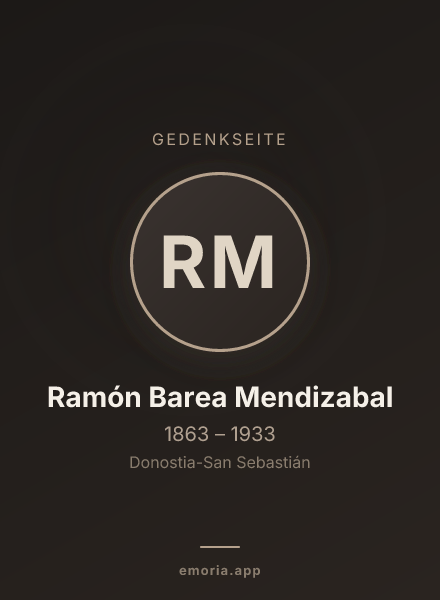 Gedenkportrait von Ramón Barea Mendizabal