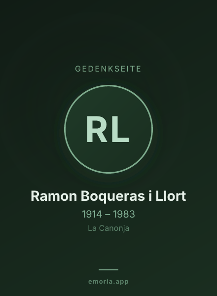 Gedenkportrait von Ramon Boqueras i Llort