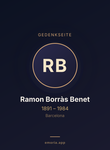 Gedenkportrait von Ramon Borràs Benet