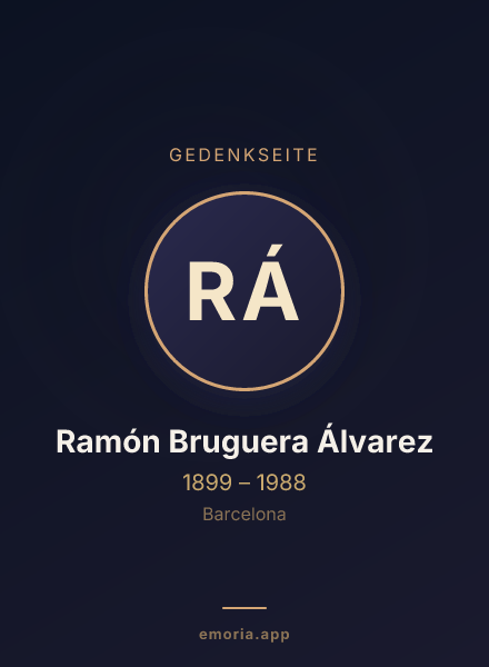 Gedenkportrait von Ramón Bruguera Álvarez