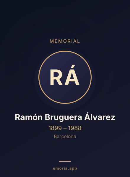 Memorial portrait of Ramón Bruguera Álvarez