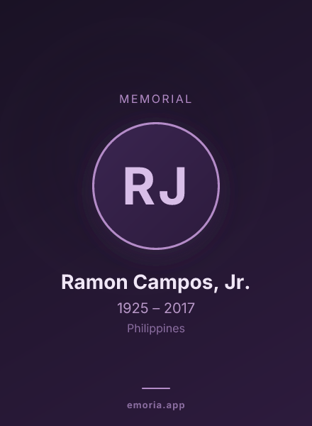 Memorial portrait of Ramon Campos, Jr.