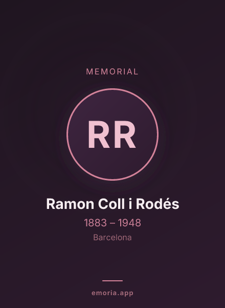 Memorial portrait of Ramon Coll i Rodés