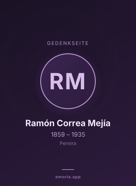Gedenkportrait von Ramón Correa Mejía