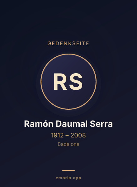 Gedenkportrait von Ramón Daumal Serra