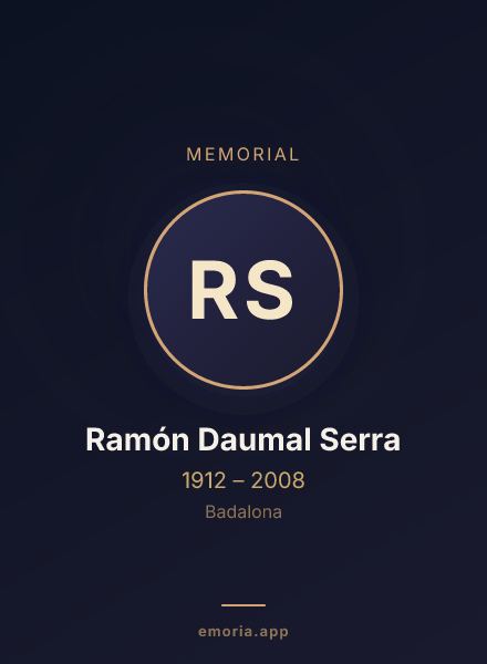 Memorial portrait of Ramón Daumal Serra