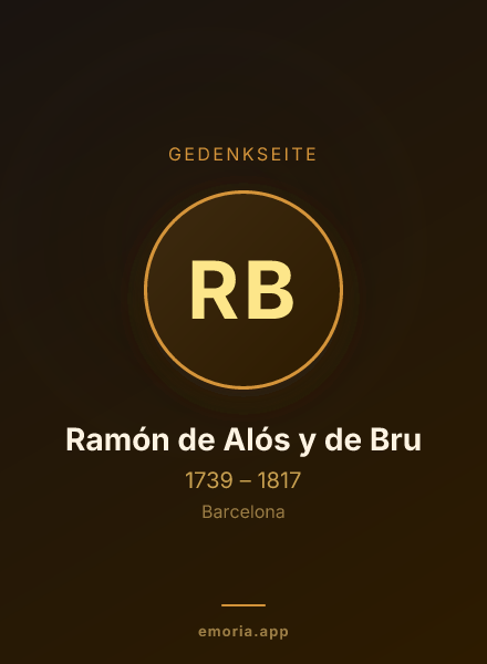 Gedenkportrait von Ramón de Alós y de Bru