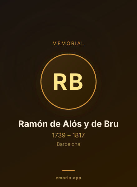 Memorial portrait of Ramón de Alós y de Bru
