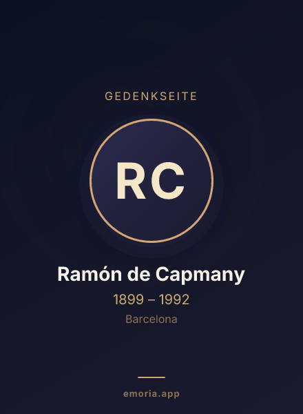 Gedenkportrait von Ramón de Capmany