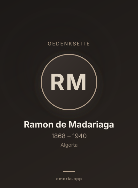 Gedenkportrait von Ramon de Madariaga