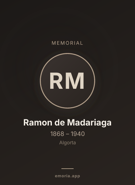 Memorial portrait of Ramon de Madariaga