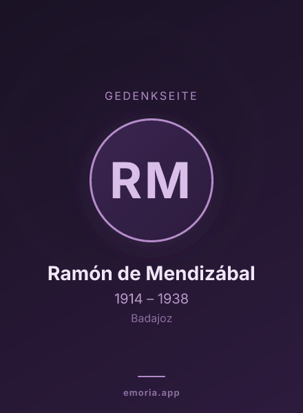 Gedenkportrait von Ramón de Mendizábal