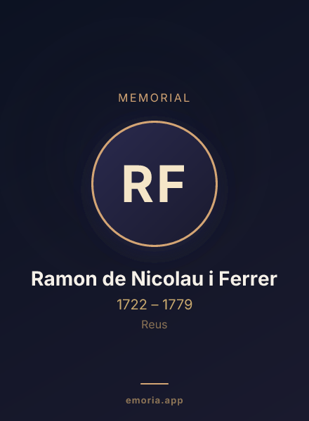 Memorial portrait of Ramon de Nicolau i Ferrer