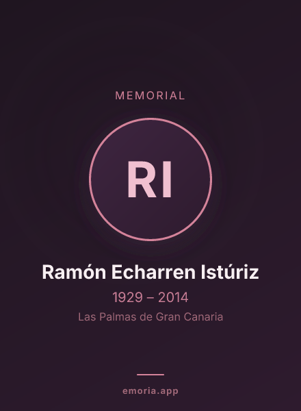 Memorial portrait of Ramón Echarren Istúriz