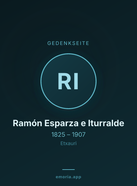 Gedenkportrait von Ramón Esparza e Iturralde