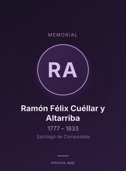 Memorial portrait of Ramón Félix Cuéllar y Altarriba