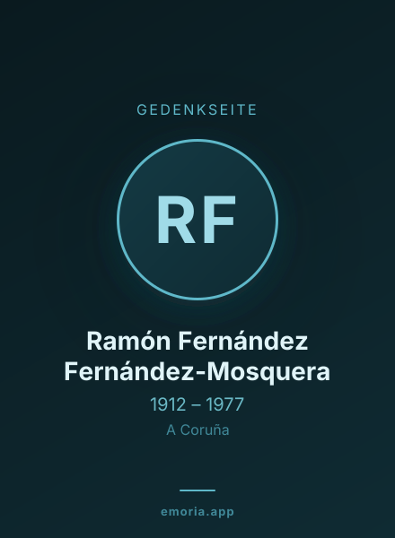 Gedenkportrait von Ramón Fernández Fernández-Mosquera