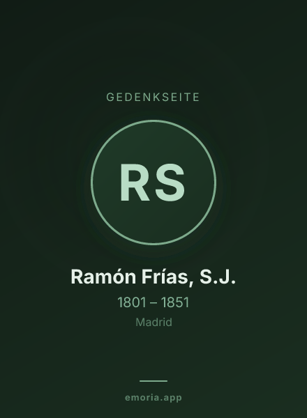 Gedenkportrait von Ramón Frías, S.J.