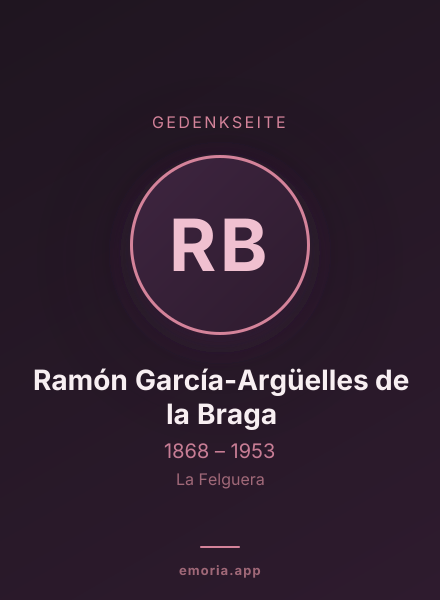 Gedenkportrait von Ramón García-Argüelles de la Braga