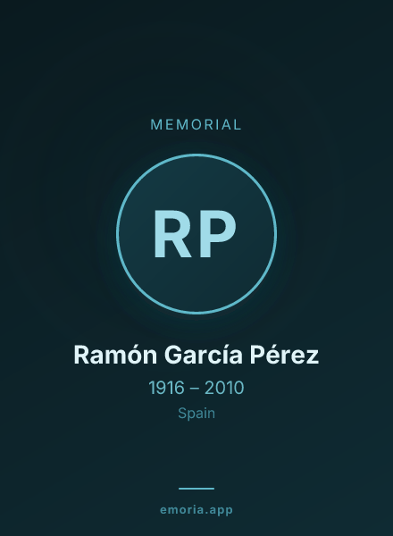 Memorial portrait of Ramón García Pérez