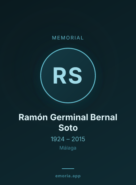 Memorial portrait of Ramón Germinal Bernal Soto