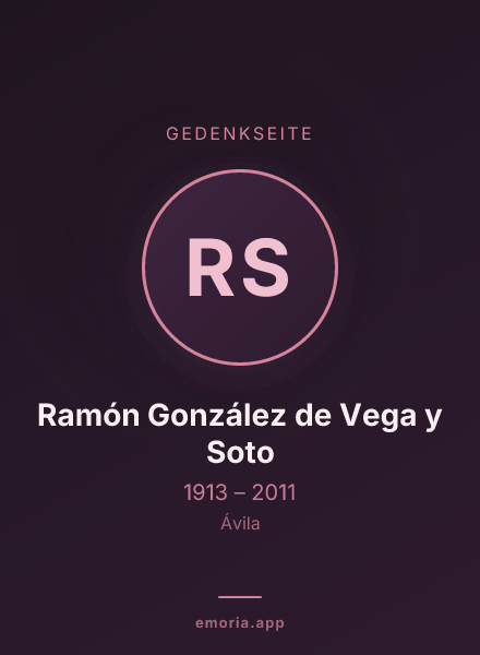 Gedenkportrait von Ramón González de Vega y Soto