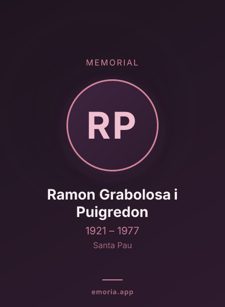 Memorial portrait of Ramon Grabolosa i Puigredon