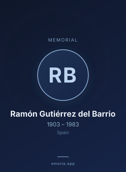 Memorial portrait of Ramón Gutiérrez del Barrio