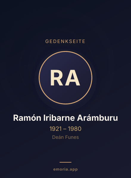 Gedenkportrait von Ramón Iribarne Arámburu
