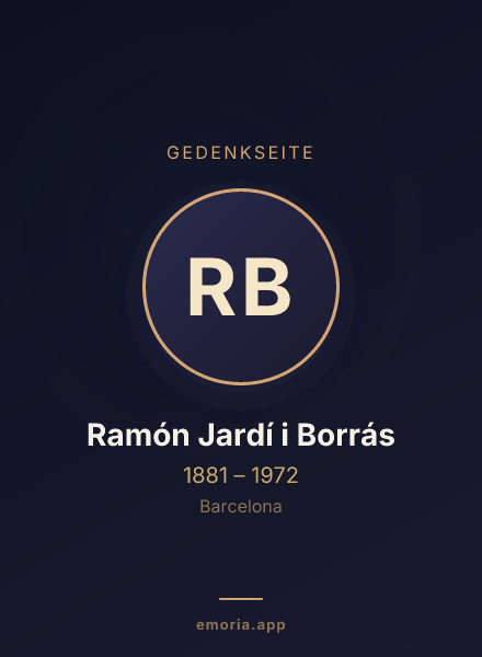 Gedenkportrait von Ramón Jardí i Borrás