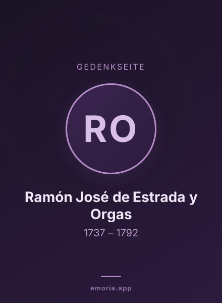 Gedenkportrait von Ramón José de Estrada y Orgas