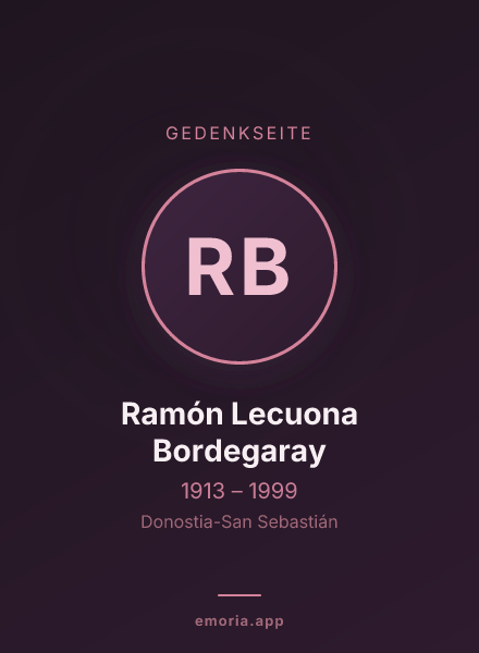 Gedenkportrait von Ramón Lecuona Bordegaray