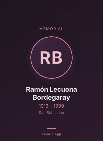 Memorial portrait of Ramón Lecuona Bordegaray