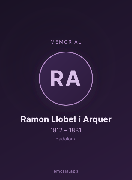 Memorial portrait of Ramon Llobet i Arquer