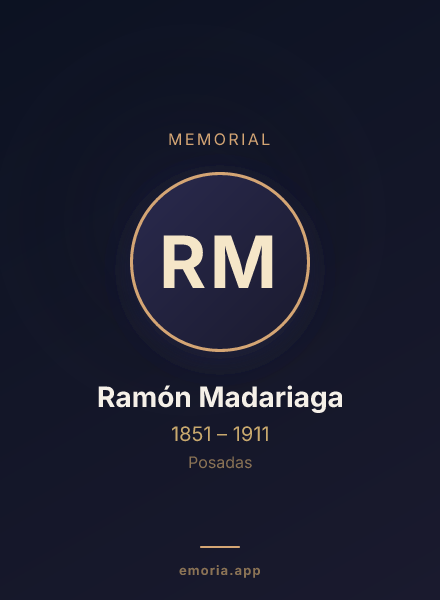 Memorial portrait of Ramón Madariaga