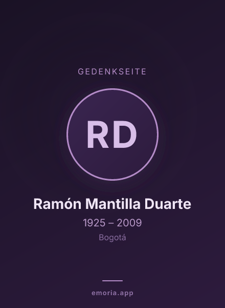 Gedenkportrait von Ramón Mantilla Duarte