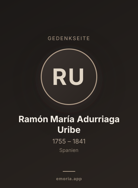 Gedenkportrait von Ramón María Adurriaga Uribe