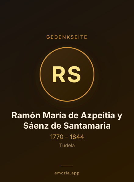 Gedenkportrait von Ramón María de Azpeitia y Sáenz de Santamaria