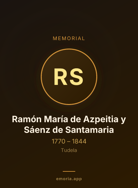 Memorial portrait of Ramón María de Azpeitia y Sáenz de Santamaria