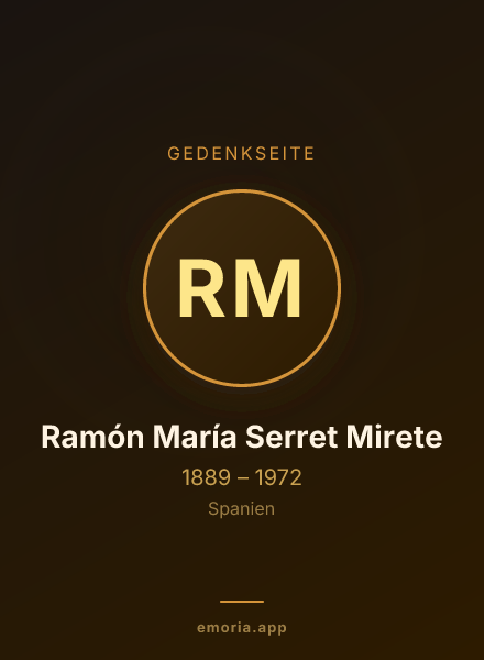 Gedenkportrait von Ramón María Serret Mirete