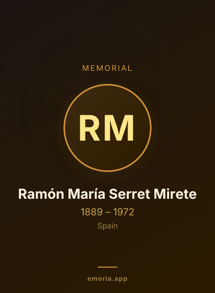 Memorial portrait of Ramón María Serret Mirete