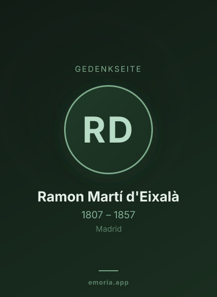 Gedenkportrait von Ramon Martí d'Eixalà