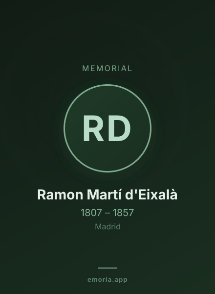Memorial portrait of Ramon Martí d'Eixalà